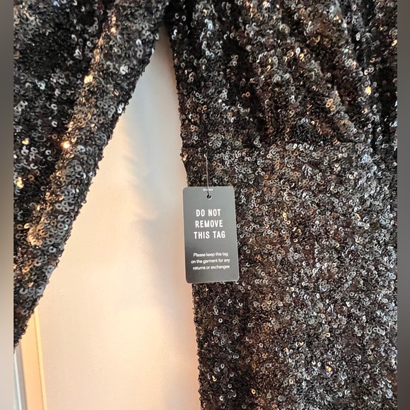 Express sequin evening dress with 3/4 sleeve. New with tags in size small! - Picture 7 of 8